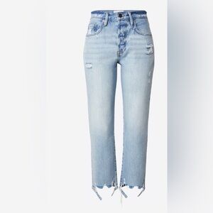 Frame denim le original frayed hem jean